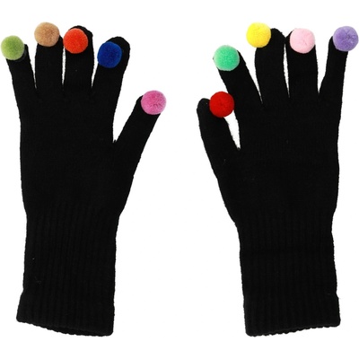 Плетени зимни ръкавици за тъч екрани - TL Women Braided Gloves (черен)