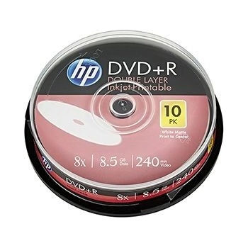 HP DVD+R 8,5GB 8x, printable, cakebox, 10ks (DRE00060WIP-3)