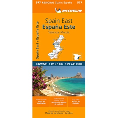 Spain East, Valencia, Murcia - Michelin Regional Map 577