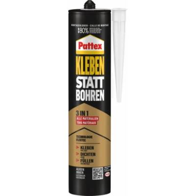 Montážní lepidlo Pattex místo vrtání 3 v 1 bílé 390 g