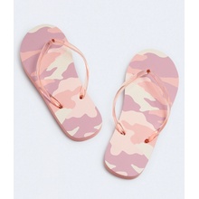 Aeropostale dámské žabky s army růžovým potiskem Camo Flip-Flop multicolor