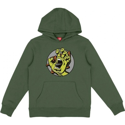 Santa Cruz Youth Hand Dot Front Hood Dark Moss