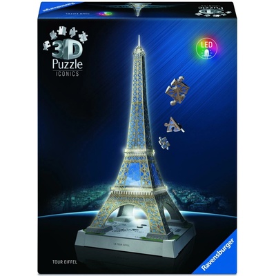Ravensburger 3D Puzzle Iconics Eiffelova věž LED 243 ks