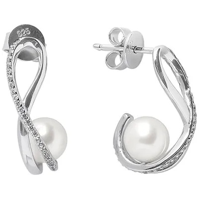 Gaura Pearls Дамски сребърни обеци Gaura Pearls SK18429E (SK18429E)