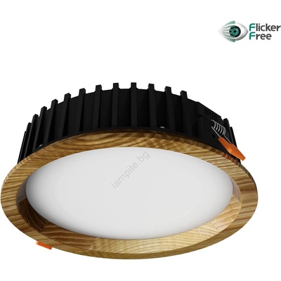 APLED - LED Лампа RONDO WOODLINE LED/12W/230V 4000K Ø 20 см пепел масивнo дървo (AP0191)