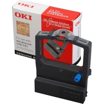 OKI 09002316, черно, оригинална боядисваща лента (9002316)