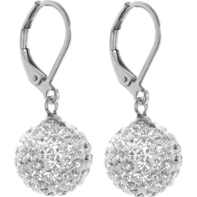 BRUNOshop.cz Visací náušnice KULIČKY s kamínky S2840