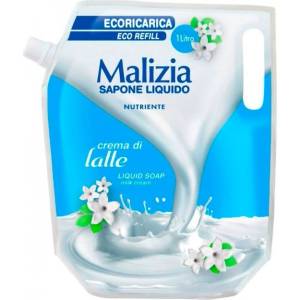 Malizia Течен сапун пълнител 1л - Млечен (613)