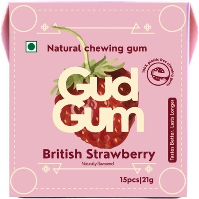 Gud Gum jahodové přírodní žvýkačky - 15 ks