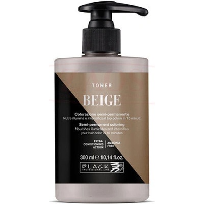 Black Professional Toner Semi-permanent Hair Colour 300 ml - Černá