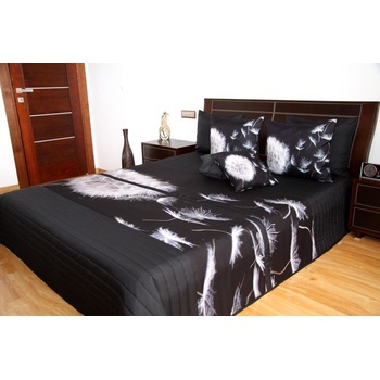 Prehozynapostel přehoz na postel Čierne s bielou odkvitnutou púpavou MARN41P-220X2_199 220 x 240 cm