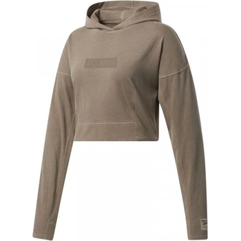 Reebok Дамска блуза с дълъг ръкав Reebok Les Mills Natural Dye Lightweight Hoodie W - Сив