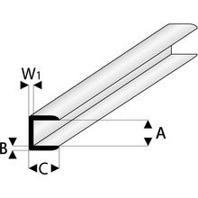 Raboesch profil ASA koncový 2x330mm 5