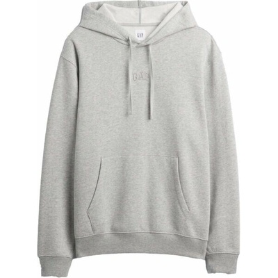 GAP V-FRCH TONAL MINI LOGO RELAXED PO HD mikina s kapucí šedá