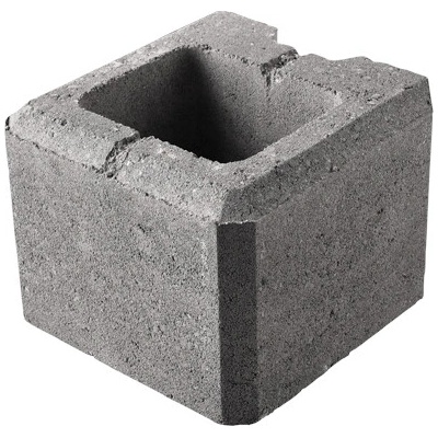 Tvárnice plotová koncová poloviční DITON VISO melír přírodní 200×200×150 mm
