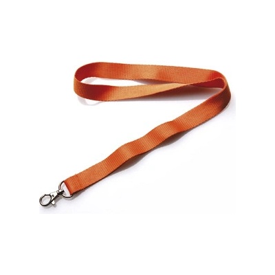 Snúrka na krk s karabínou Promex 2 cm oranžová