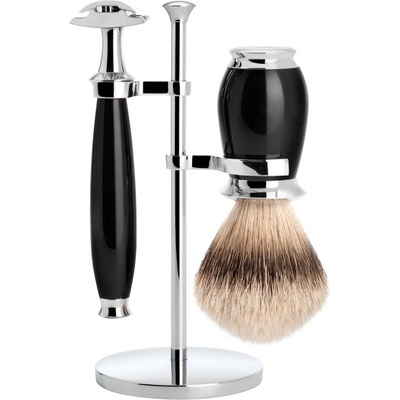Mühle Purist Set 3 Black Silvertip Badger