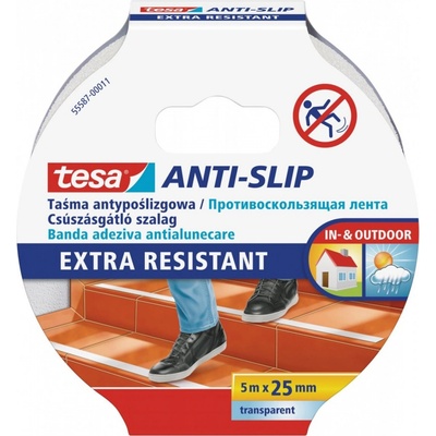 Tesa Protiskluzová samolepicí páska 5 m x 25 mm transparentní 55587-00011-11