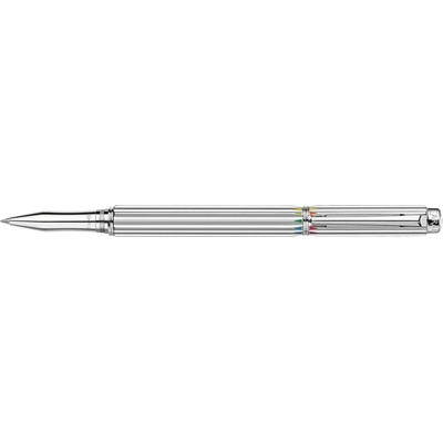 Roller Caran d'Ache VARIUS Rainbow modrá náplň M silver/rhodium plated