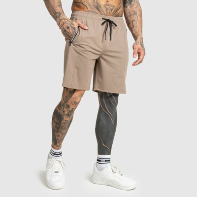 Iron Aesthetics Pánské sportovní šortky Aero hnědé