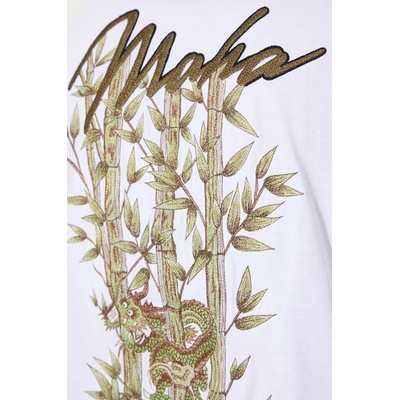 Maharishi Памучна блуза с дълги ръкави Maharishi Dragon Bamboo (5080.WHITE)