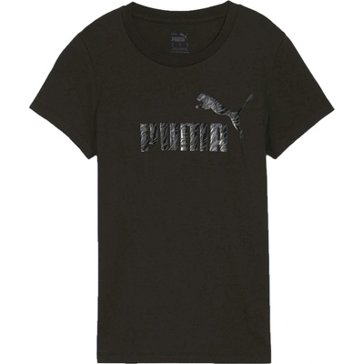 Puma Dámske tričko ESSENTIALS + ANIMAL TEE čierna sivá