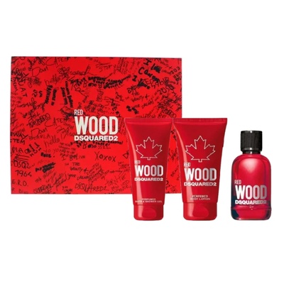 Dsquared2 DsQuared2 Red Wood Подаръчен комплект за жени Размер EDT 50 ml + 50 ml лосион за тяло + 50 ml душ гел