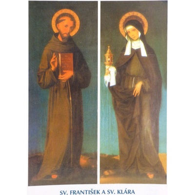Pohľadnica: Sv. František a sv. Klára