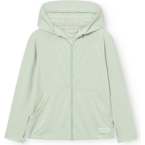 Mini A Ture Детско яке за тренировка Mini A Ture Kid's Matdruna UV Skin Hoodie Training jacket - Sea Foam - размер 110 (704-5764-0311)