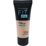 Maybelline MBL FIT ME MAKE-UP MATTE+PORELESS 30 ML / 104 SOFT IVORY make-up 104 soft ivory