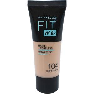 Maybelline MBL FIT ME MAKE-UP MATTE+PORELESS 30 ML / 104 SOFT IVORY make-up 104 soft ivory