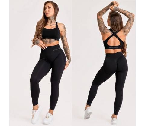 Gym Glamour Solid Black push-up