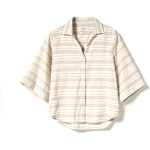 Elvine Дамска риза с копчета Elvine Women's Silvy Shirt - Beige Stripe (133-1372-0112)