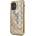 GUESS Peony 4G Glitter Case - дизайнерски кейс с висока защита за iPhone 11 Pro (златист)