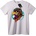 NOONEBRAND Тениска Нинджа Птица Воин - 2XL, White