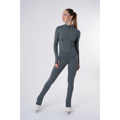 Intermezzo Atraktívna mikina pre krasokorčuliarky 6637 šedá