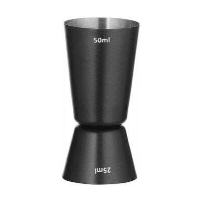 Barová odmerka nerezová čierna 25/50 ml, priemer 4,5 cm, výška 8,6 cm 596647H