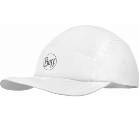Buff 5 panel Cap r-solid white