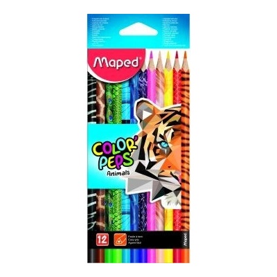 Maped Color Peps Animal sada barevných tužek trojhranné 12 ks