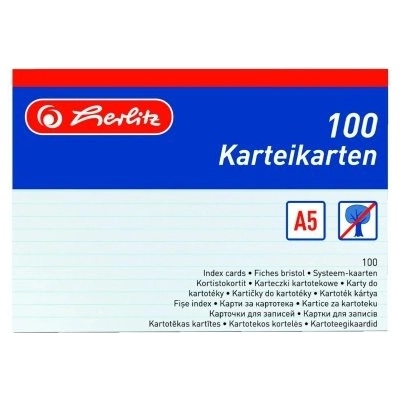 Herlitz Herlitz 01150507 náhradní karty do kartotéky 100 ks A5 30133 – Zbozi.Blesk.cz