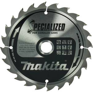 Makita Нож за трион за дърво SPECIALIZED 165x1.5x20 мм 24T за акумулаторни триони B-32910 (B-32910)