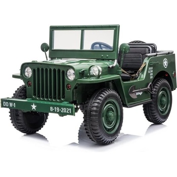 Mamido detský elektrický Jeep Willys 4x4 trojmiestny zelená