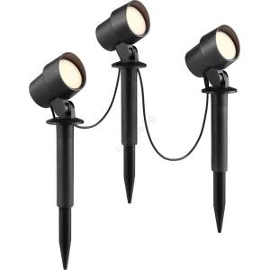 Brilliant - Комплект от 3 външни LED лампи KAMARA LED/8, 5W/230V IP44 черни (BI0411)