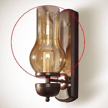 Brilagi Резервно стъкло за стенна лампа TAVERN/COTTAGE E14 210x110 мм кафяв (BG1327)