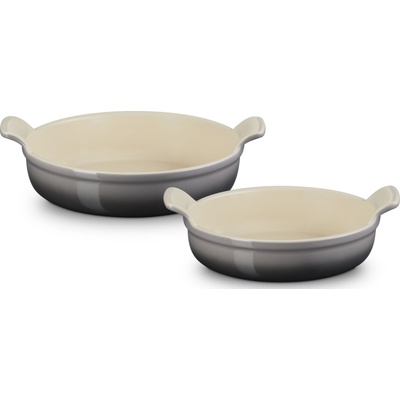 Le Creuset Съдове за запичане Tradition Collection кръгли сиви 2 бр (79276004440082)