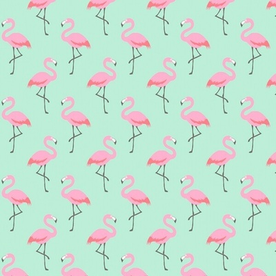 Bavlněná látka FLAMINGO tyrkys šíře 160 cm