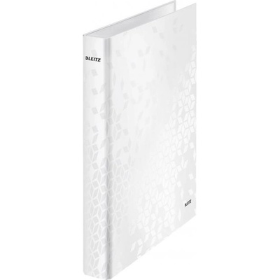 Leitz Zakladač 4-krúžkový WOW laminovaný 4cm perleťovo biely