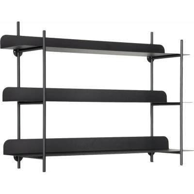 PT LIVING Riqueza Tres police černá 60 cm, 42 cm, 16 cm