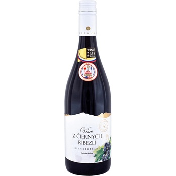 Miluron víno z čiernych ríbezlí 11% 0,75 l (čistá fľaša)