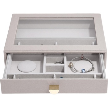 Stackers Ковчеже за накити Stackers с чекмедже и стъклен капак cлassic таупе (75788)